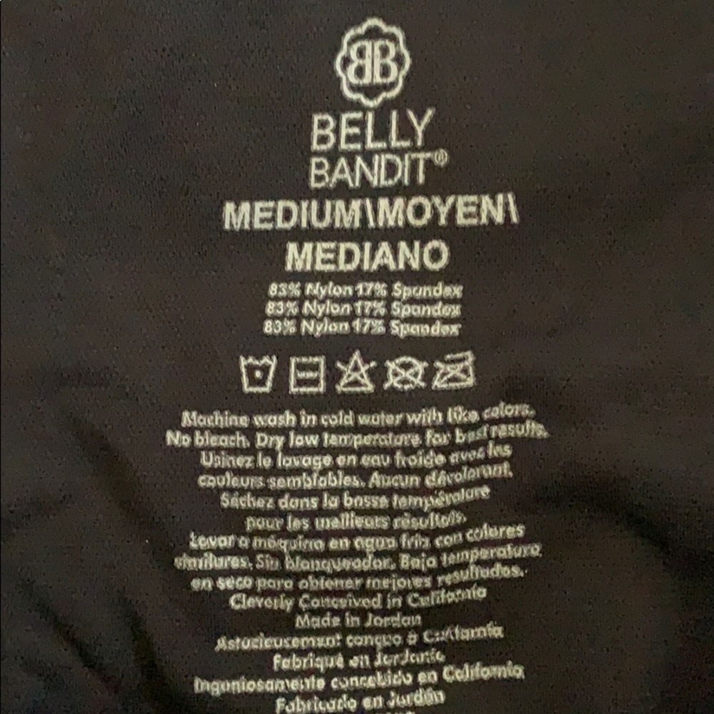 Belly Bandit postpartum 3/4 black leggings